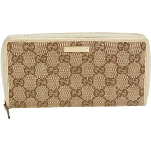 Pre-owned Wallets, female, , Size: ONE SIZE Pre-owned Canvas wallets - Gucci Vintage - Modalova