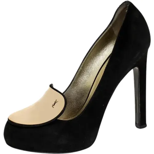 Pre-owned Pumps, female, , Size: 9 US Pre-owned Suede heels - Yves Saint Laurent Vintage - Modalova