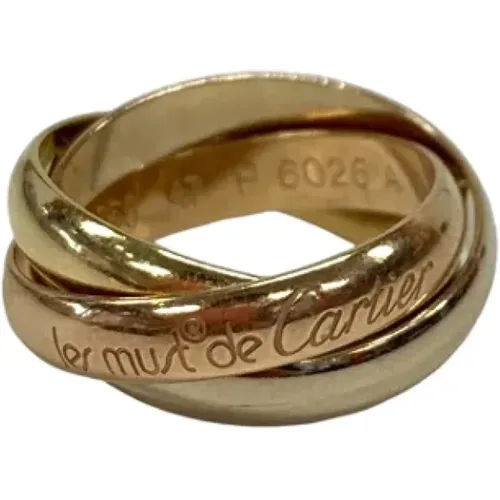 Pre-owned Gold rings , female, Sizes: ONE SIZE - Cartier Vintage - Modalova