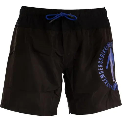 Men's Swim Trunks Blue , male, Sizes: M, L, S - Bikkembergs - Modalova