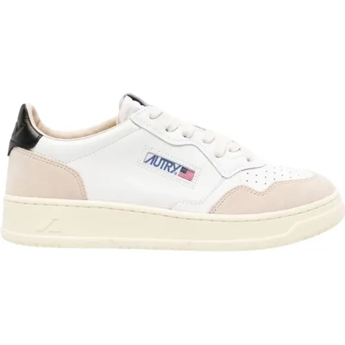 Low Leather Suede White Medalist Shoes , female, Sizes: 11 UK, 9 UK, 12 UK, 8 UK, 10 UK, 7 UK - Autry - Modalova