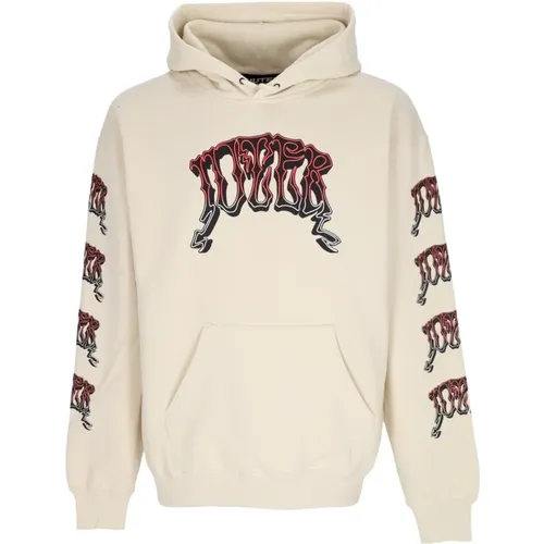 Cremefarbener Stoner Hoodie mit Kängurutasche , Herren, Größe: XS - IUTER - Modalova