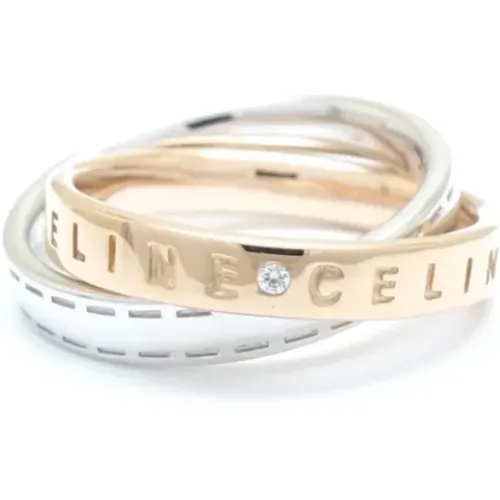 Pre-owned Jewellery, female, , Size: ONE SIZE Pre-owned Rose Gold rings - Celine Vintage - Modalova