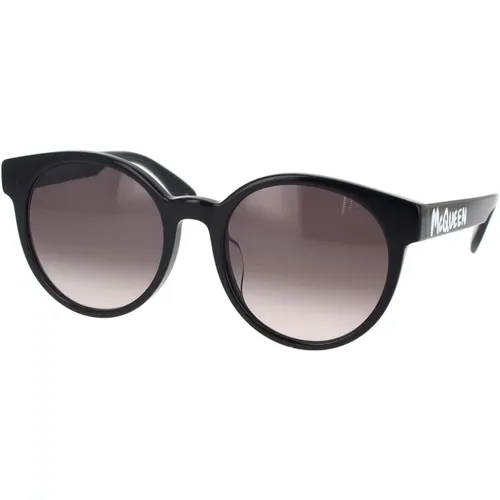 McQueen Graffiti Round Sunglasses , unisex, Sizes: 55 MM - alexander mcqueen - Modalova