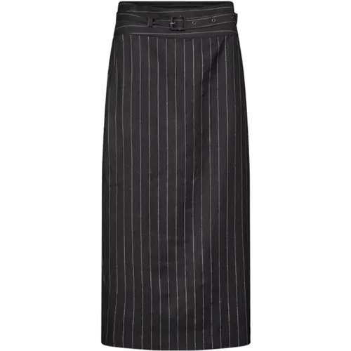 Shimmercc Pin Pencil Skirt with Pinstripe Print , female, Sizes: M, XS, XL, S, L - Co'Couture - Modalova