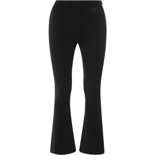 Ribbed Stretch Viscose Trouser , female, Sizes: L, S - Courrèges - Modalova