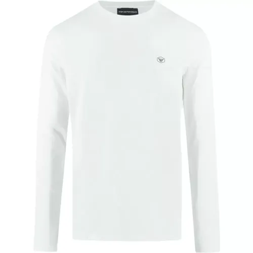 Logo LS Cotton T-Shirt , male, Sizes: L - Emporio Armani - Modalova