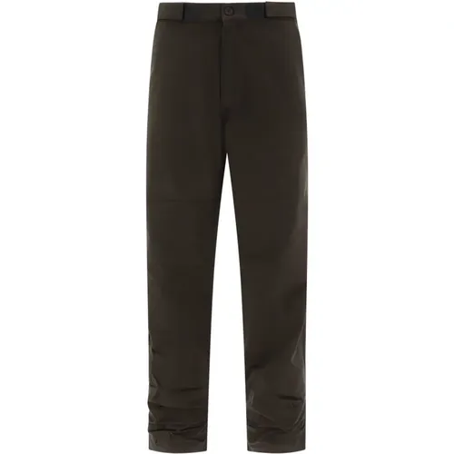 Straight Trousers, male, , Size: M Low Noise Cotton Trousers - Gr10K - Modalova