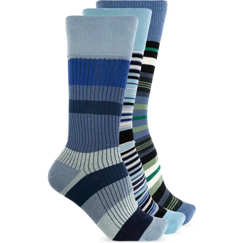 Socks, male, , Size: ONE SIZE Three-pack of cotton socks - Paul Smith - Modalova