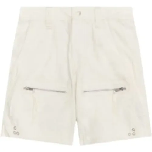 Cotton Ecru Shorts with Zip Pockets , male, Sizes: W36, W38 - Isabel marant - Modalova