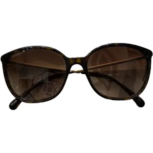 Pre-owned Accessories, unisex, , Size: ONE SIZE Pre-owned Black Plastic Sunglasses - Chanel Vintage - Modalova