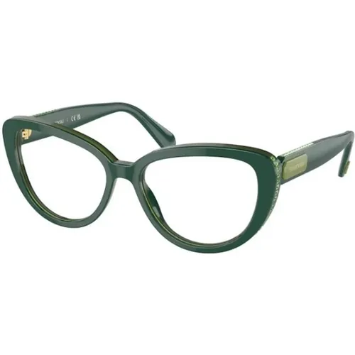 Stilvolle Grüne Brille , unisex, Größe: 52 MM - Swarovski - Modalova