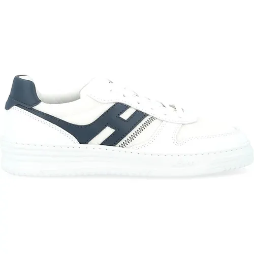 Sneakers, male, , Size: 10 US H630 Allacciato Pelle e Rete - Hogan - Modalova