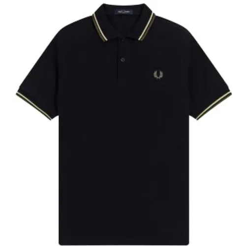 Piqué Polo Double Stripe Modern Fit , male, Sizes: S - Fred Perry - Modalova