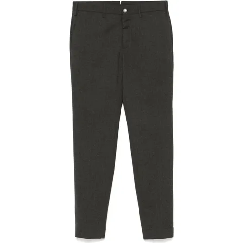 Dark Grey Wool Blend Suit Trousers , male, Sizes: L - Incotex - Modalova