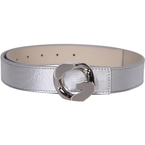Beige G Chain Buckle Leather Belt , female, Sizes: 80 CM - Givenchy - Modalova