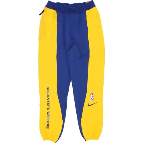 Sweatpants, male, , Size: L NBA Showtime Tracksuit Pants Blue/ - Nike - Modalova