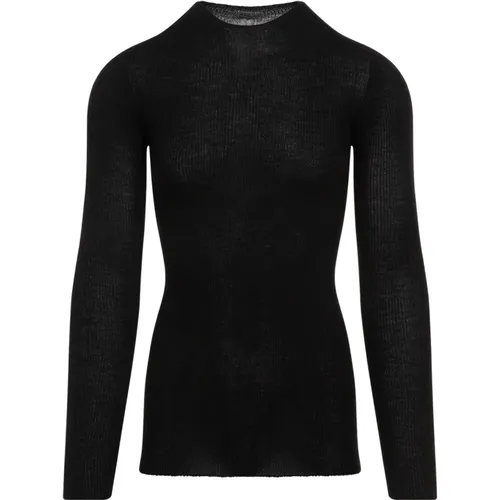 Schwarzes Woll-T-Shirt , Herren, Größe: L - Rick Owens - Modalova