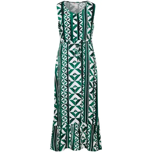 Grünes Geometrisches Sommerkleid , Damen, Größe: XL - Street One - Modalova