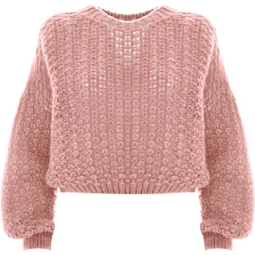 Mohair Wolle Cropped Jumper , Damen, Größe: M - Kocca - Modalova