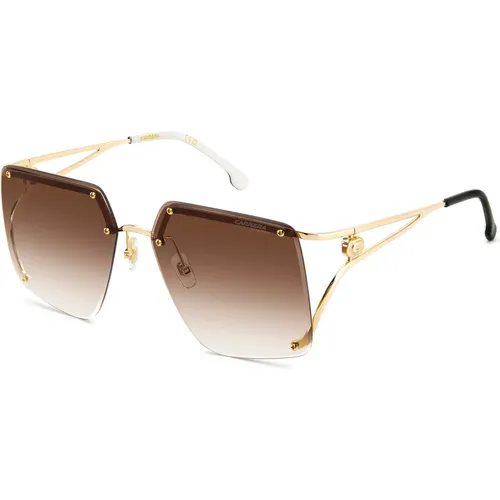 Braun Goldene Sonnenbrille mit Braun Getönt , Damen, Größe: 60 MM - Carrera - Modalova