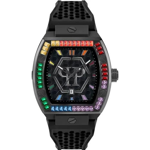 Watches, male, , Size: ONE SIZE Men's Watch The Hexagon Phantom - Philipp Plein - Modalova