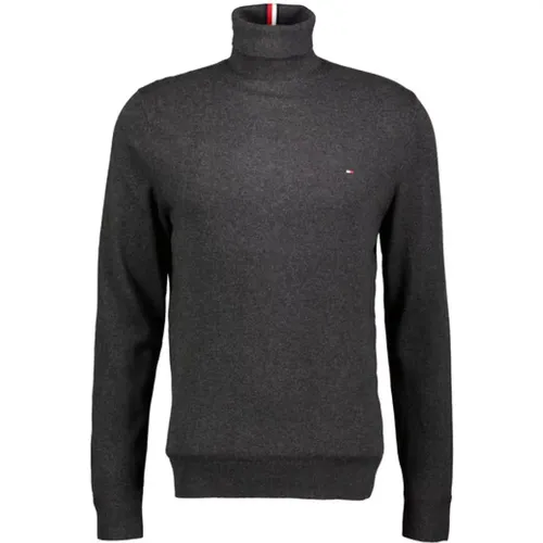 Turtlenecks, male, , Size: XL Cashmere Roll Neck Sweater - Tommy Hilfiger - Modalova