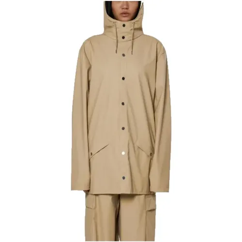 Parkas, unisex, , Size: XL Modern Raincoat with Functional Design - Rains - Modalova