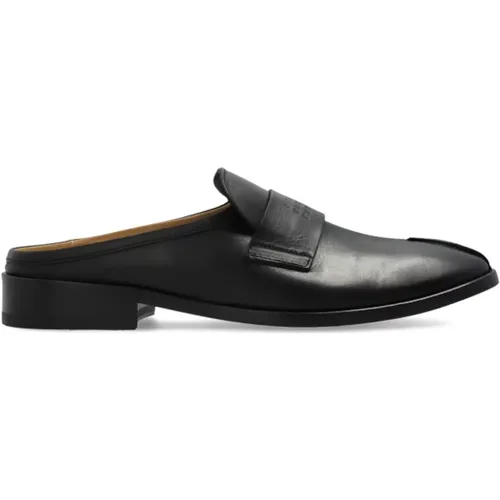 Mules, female, , Size: 6 US Leather slides - MM6 Maison Margiela - Modalova