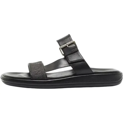 Pre-owned Flats, female, , Size: 14 1/2 US Pre-owned Canvas sandals - Louis Vuitton Vintage - Modalova