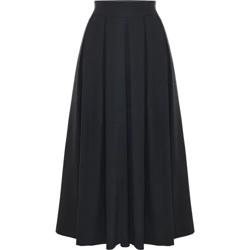 Flared Midi Skirt with Pleats , Damen, Größe: 2XS - Kocca - Modalova