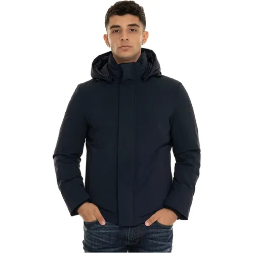 Stretchjacke mit Abnehmbarer Kapuze , Herren, Größe: 2XL - Woolrich - Modalova