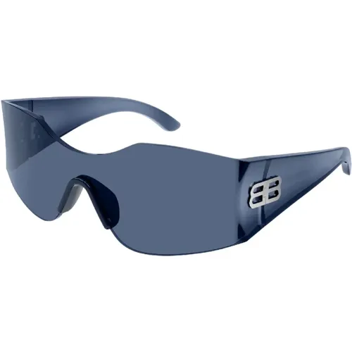 Blaue Sonnenbrille mit blauen Gläsern , unisex, Größe: ONE Size - Balenciaga - Modalova