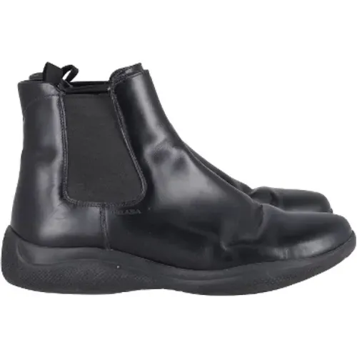 Pre-owned Leather boots , female, Sizes: 6 1/2 UK - Prada Vintage - Modalova