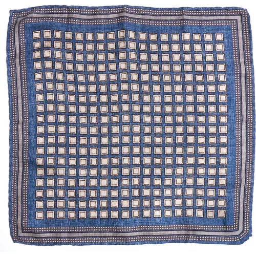 Pocket Scarves, male, , Size: ONE SIZE Geometric Silk Square Bag - BRUNELLO CUCINELLI - Modalova