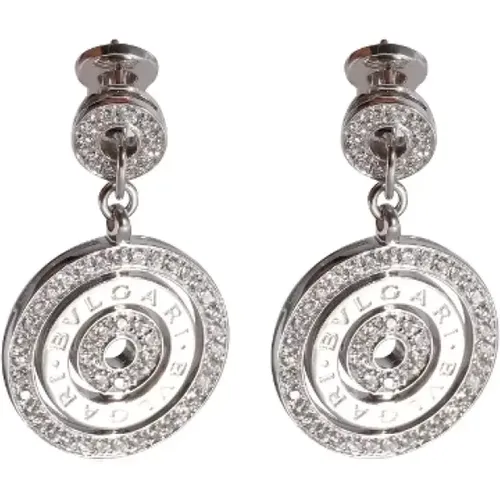 Pre-owned White Gold earrings , female, Sizes: ONE SIZE - Bvlgari Vintage - Modalova