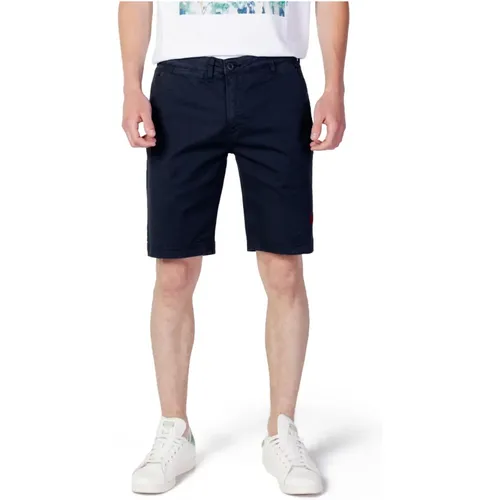 Casual Shorts, male, , Size: W36 Cotton Shorts with Zip and Button - U.s. Polo Assn. - Modalova