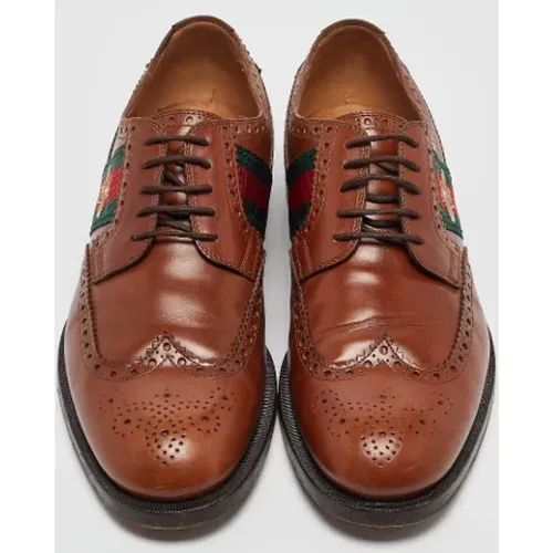 Pre-owned Leather flats , male, Sizes: 10 UK - Gucci Vintage - Modalova