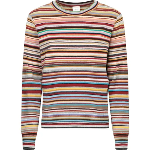 Round-neck Knitwear, female, , Size: S Striped Knitwear for Women Aw24 - PS By Paul Smith - Modalova