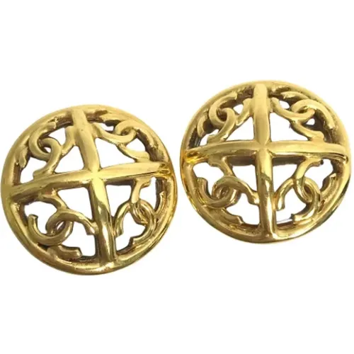 Pre-owned Jewellery, female, , Size: ONE SIZE Pre-owned Metal earrings - Chanel Vintage - Modalova