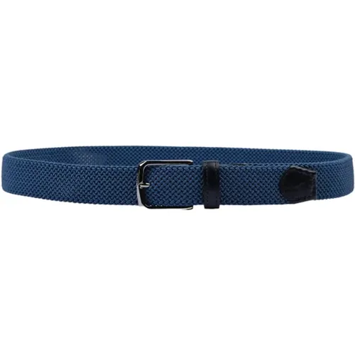 Belts, male, , Size: 95 CM Cintura elastica intrecciata con rifiniture in pelle - PAUL & SHARK - Modalova