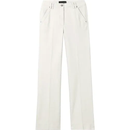 Klassische Pantalon mit Knopfverschluss , Damen, Größe: L - LUISA CERANO - Modalova