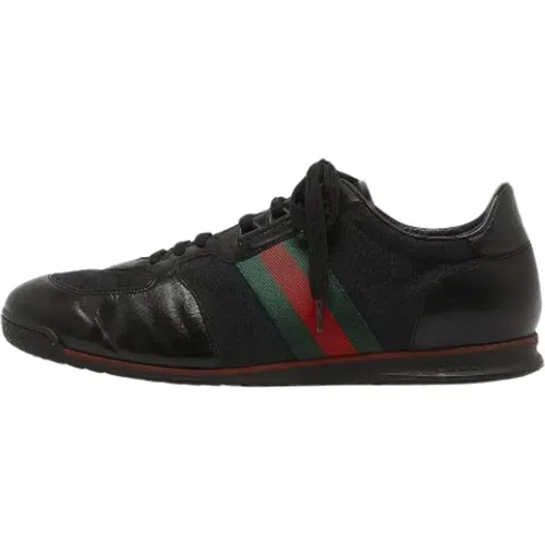 Pre-owned Sneakers, male, , Size: 11 1/2 US Pre-owned Canvas sneakers - Gucci Vintage - Modalova