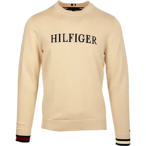 Logo Cotton Sweater , male, Sizes: M, XL - Tommy Hilfiger - Modalova