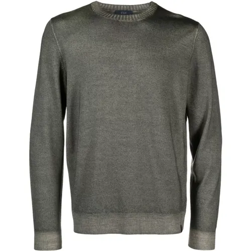 Wool Crew-neck Sweater , male, Sizes: 2XL - Fay - Modalova