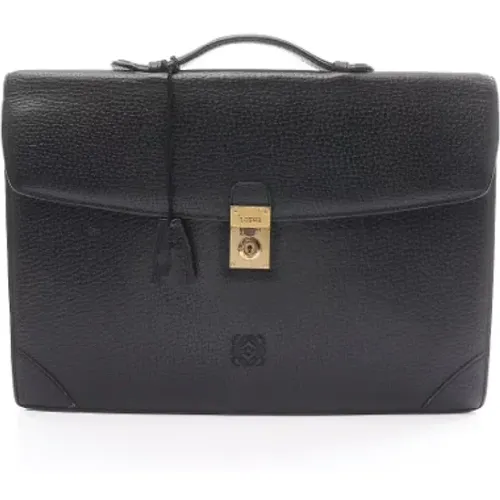 Pre-owned Leather briefcases , female, Sizes: ONE SIZE - Loewe Pre-owned - Modalova