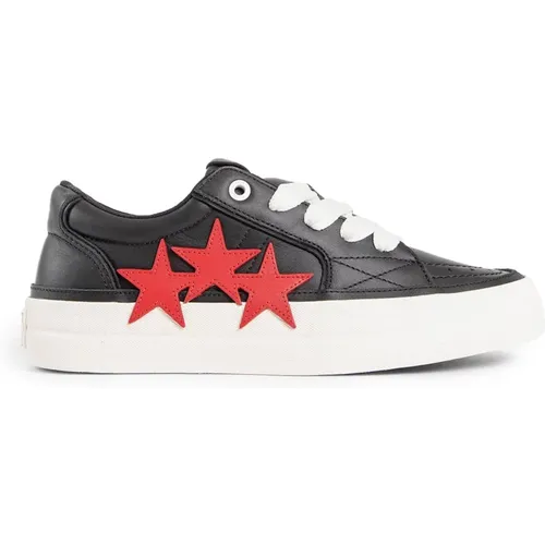 Sneakers, male, , Size: 7 US Leather Skate Shoes with Star Patches - Amiri - Modalova