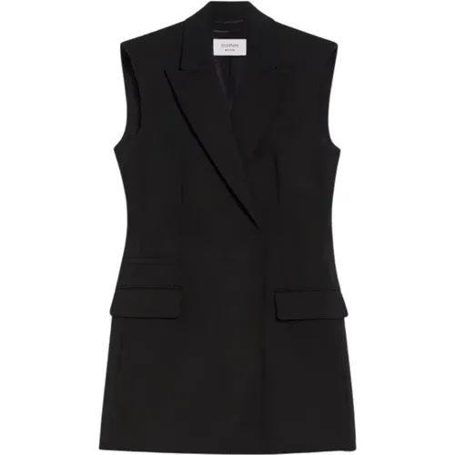 Doppelreihige Schwarze Jacke , Damen, Größe: 2XS - SPORTMAX - Modalova