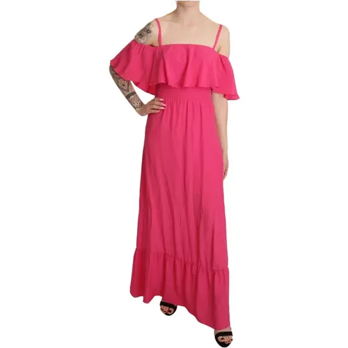 Dunkel Fuchsia Off Shoulder Maxikleid - Liu Jo - Modalova