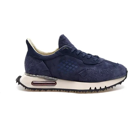 Navy Space Race Sneakers , male, Sizes: 9 UK, 11 UK, 8 UK, 7 UK, 12 UK, 10 UK, 6 UK - Be Positive - Modalova